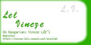 lel vincze business card